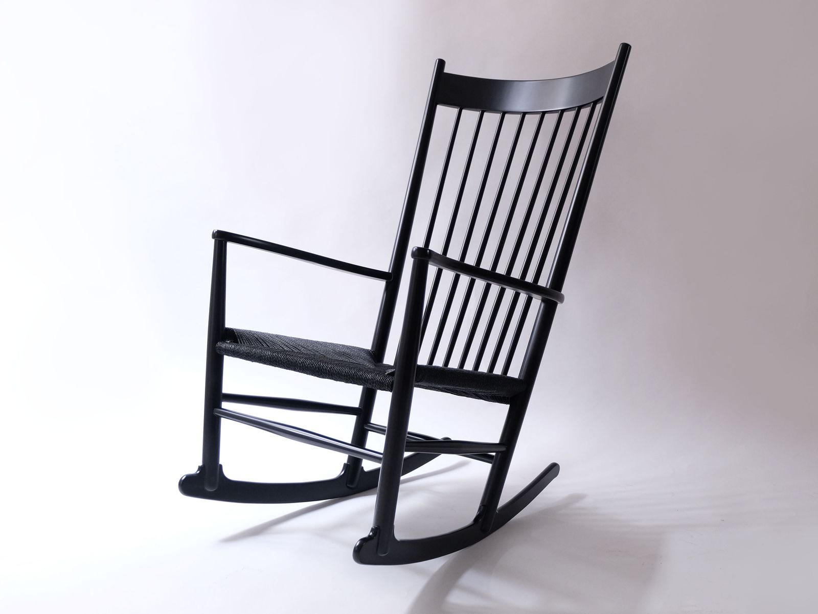 Mid Century Modern Hans Wegner "J16" Rocking Chair, Stamped 1966, Fully Restored photo for sale