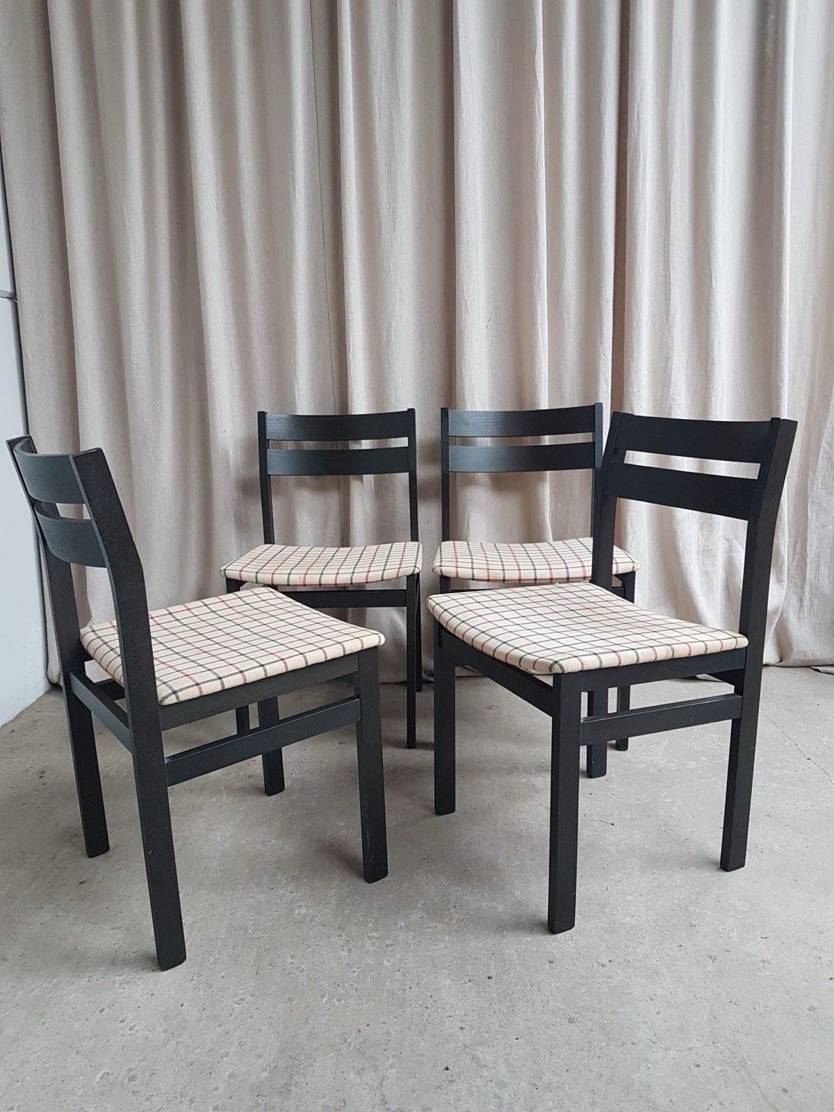 Vtg Mid Century Set Of 4 Dining Chairs Danish Scandi Retro R897 photo 281.75