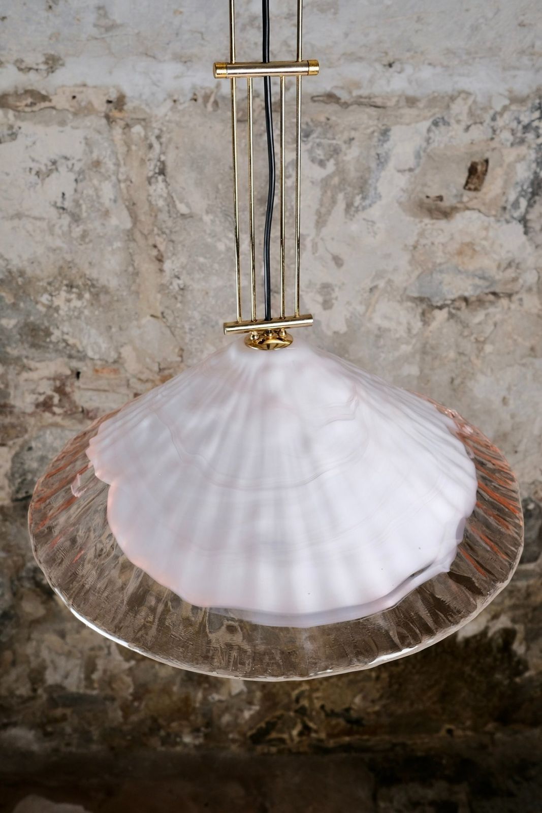 Murano Glass And Brass Pendant Light By La Murrina, Italy, 1970s photo Lighting