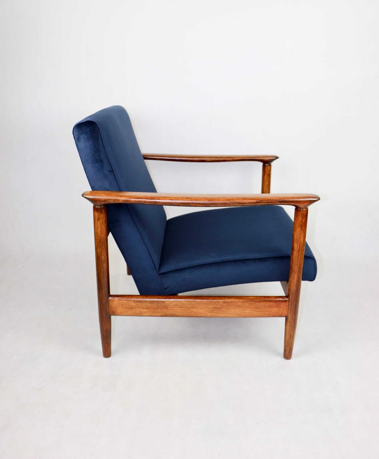 Gfm 142 Armchair, Designed By Edmund Homa From The 70s, Navy Blue   2 Pieces Available photo 514.0
