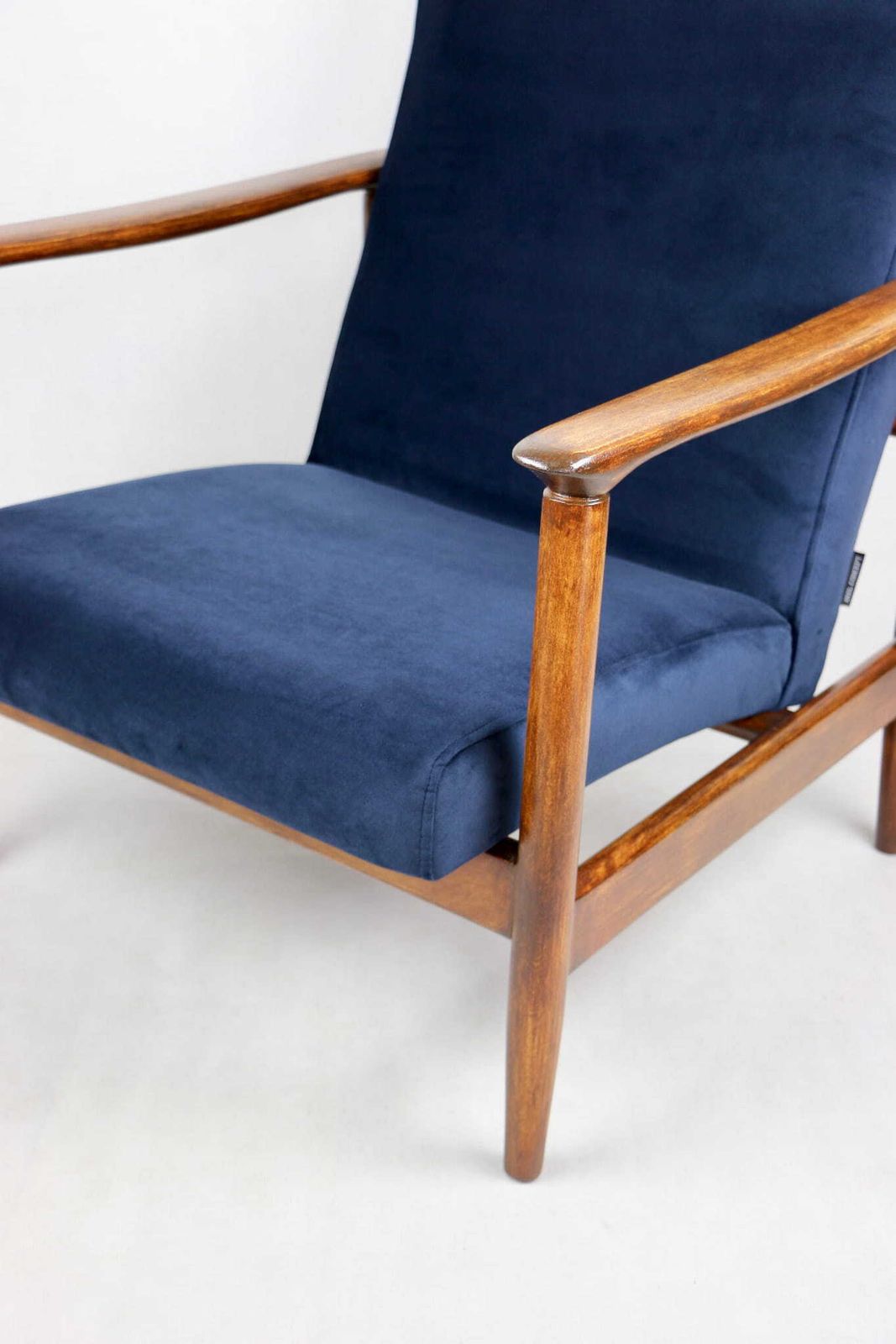 photo for sale Gfm 142 Armchair, Designed By Edmund Homa From The 70s, Navy Blue   2 Pieces Available