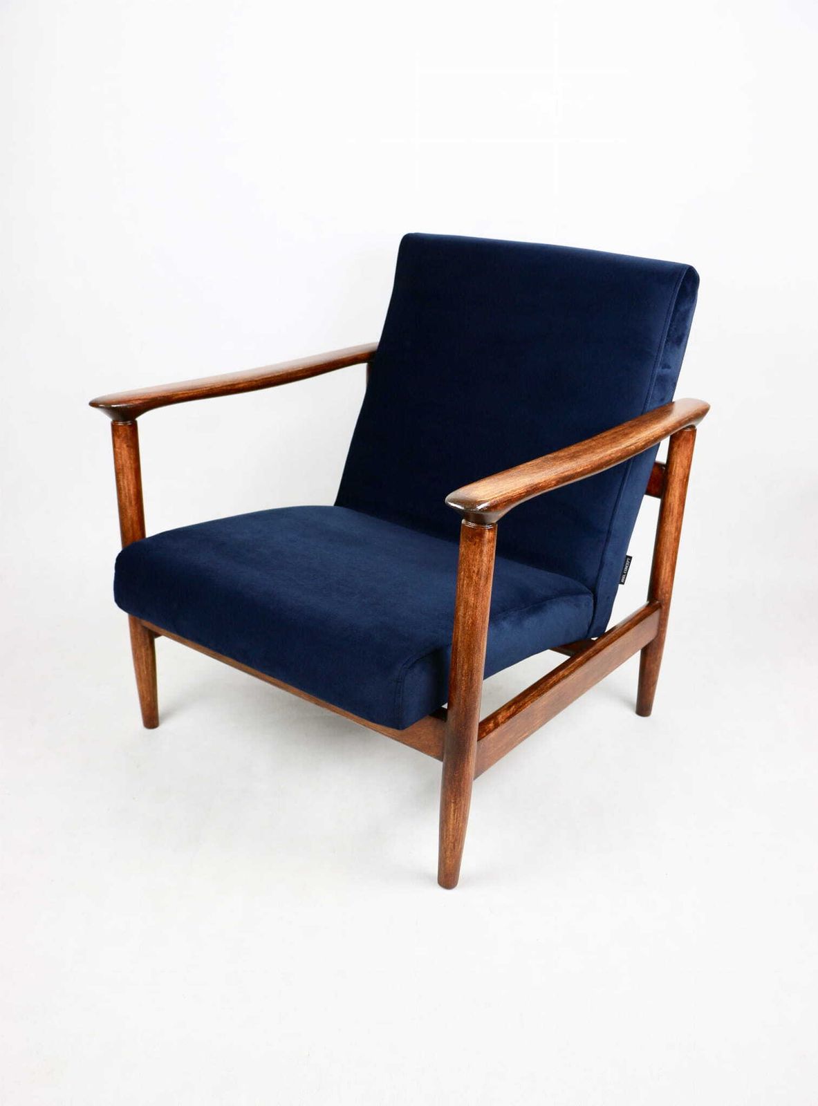 Furniture Gfm 142 Armchair, Designed By Edmund Homa From The 70s, Navy Blue   2 Pieces Available photo