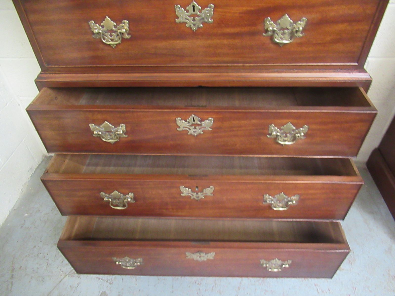 Late 18th Century  Georgian Mahogany   Tall Boy Chest On Chest photo vintage