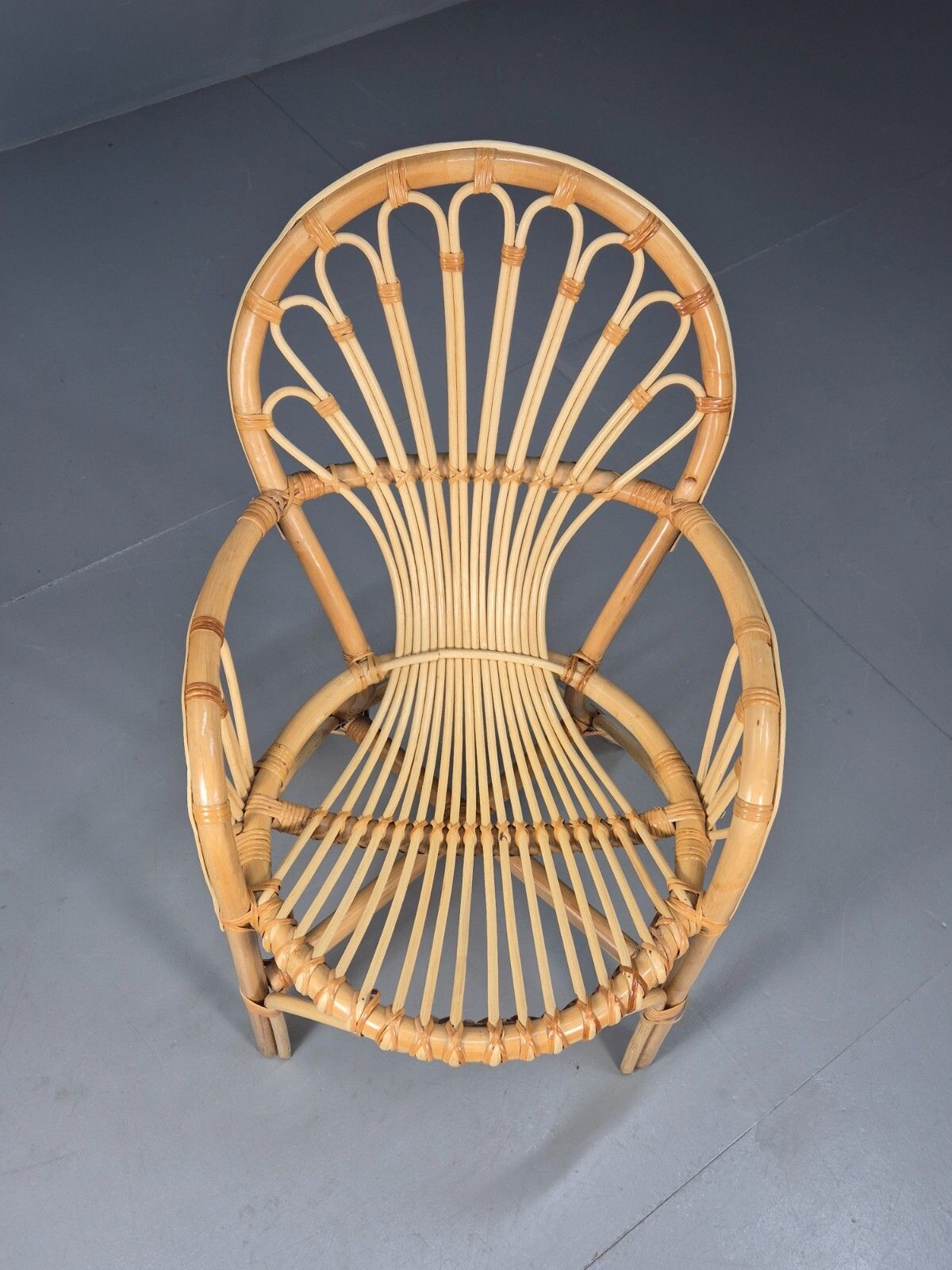 Vintage Cane Armchair 1970s Retro Eb9687 Vber photo for sale