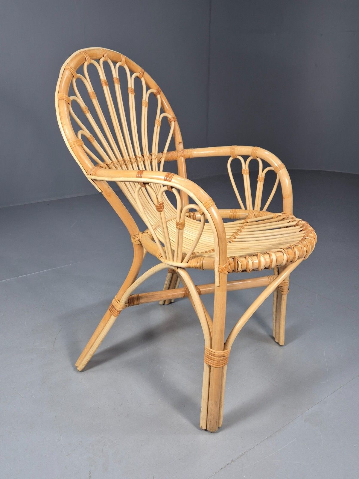 Vintage Cane Armchair 1970s Retro Eb9687 Vber photo 125.0