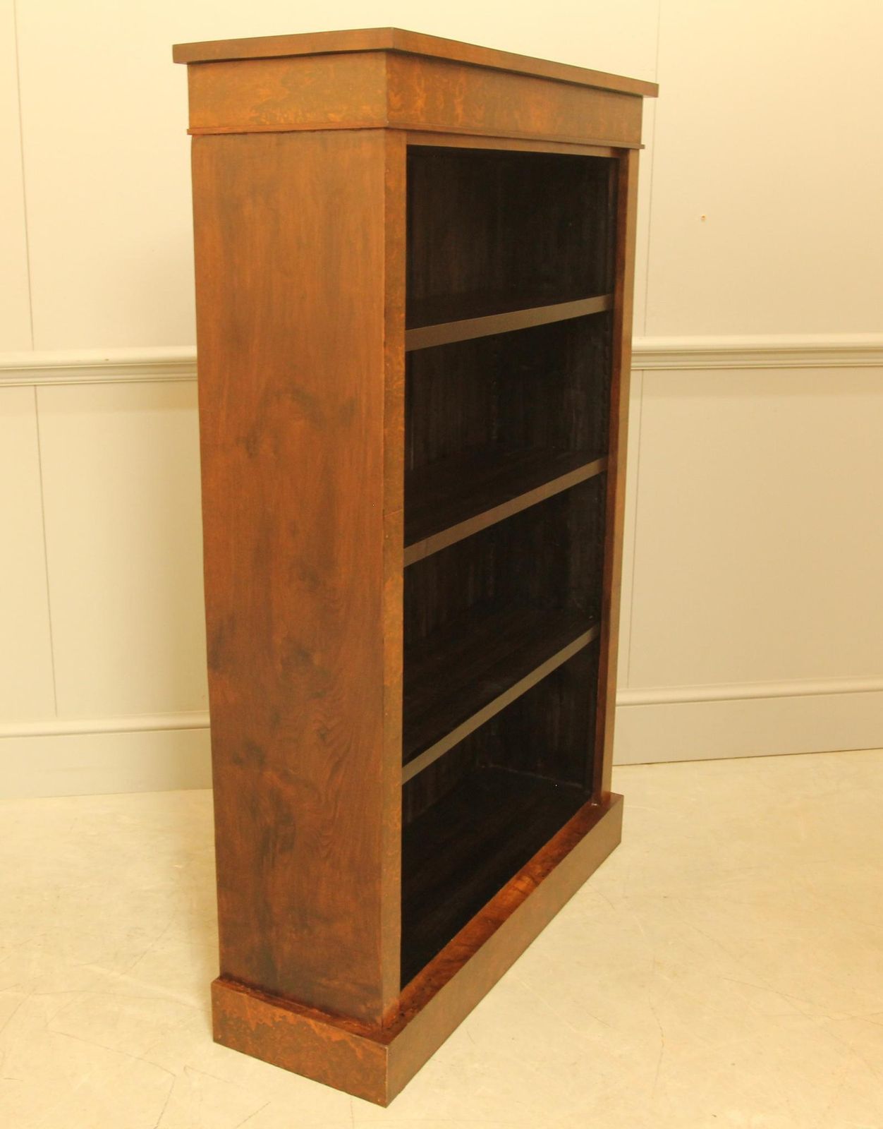 Victorian Faux Burr Walnut Open Bookcase photo buy
