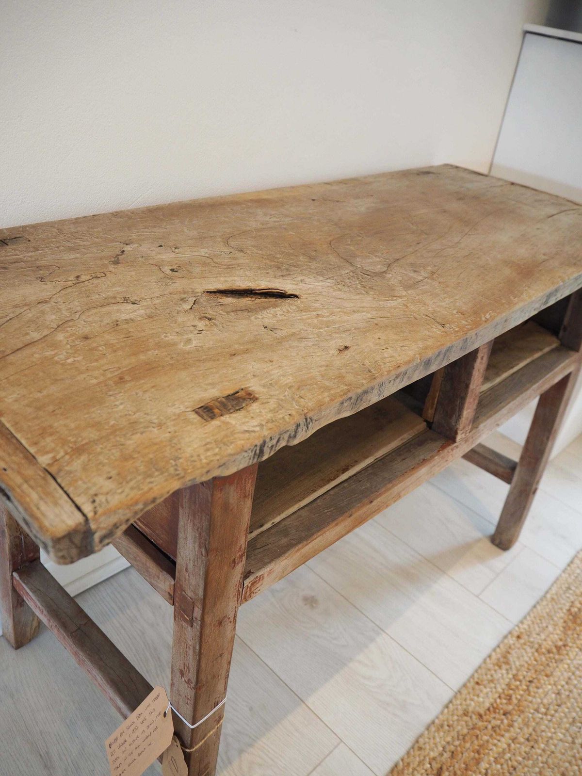 photo furniture Antique Chinese Elm Wooden School Desk Circa 1850 / Original Console Table