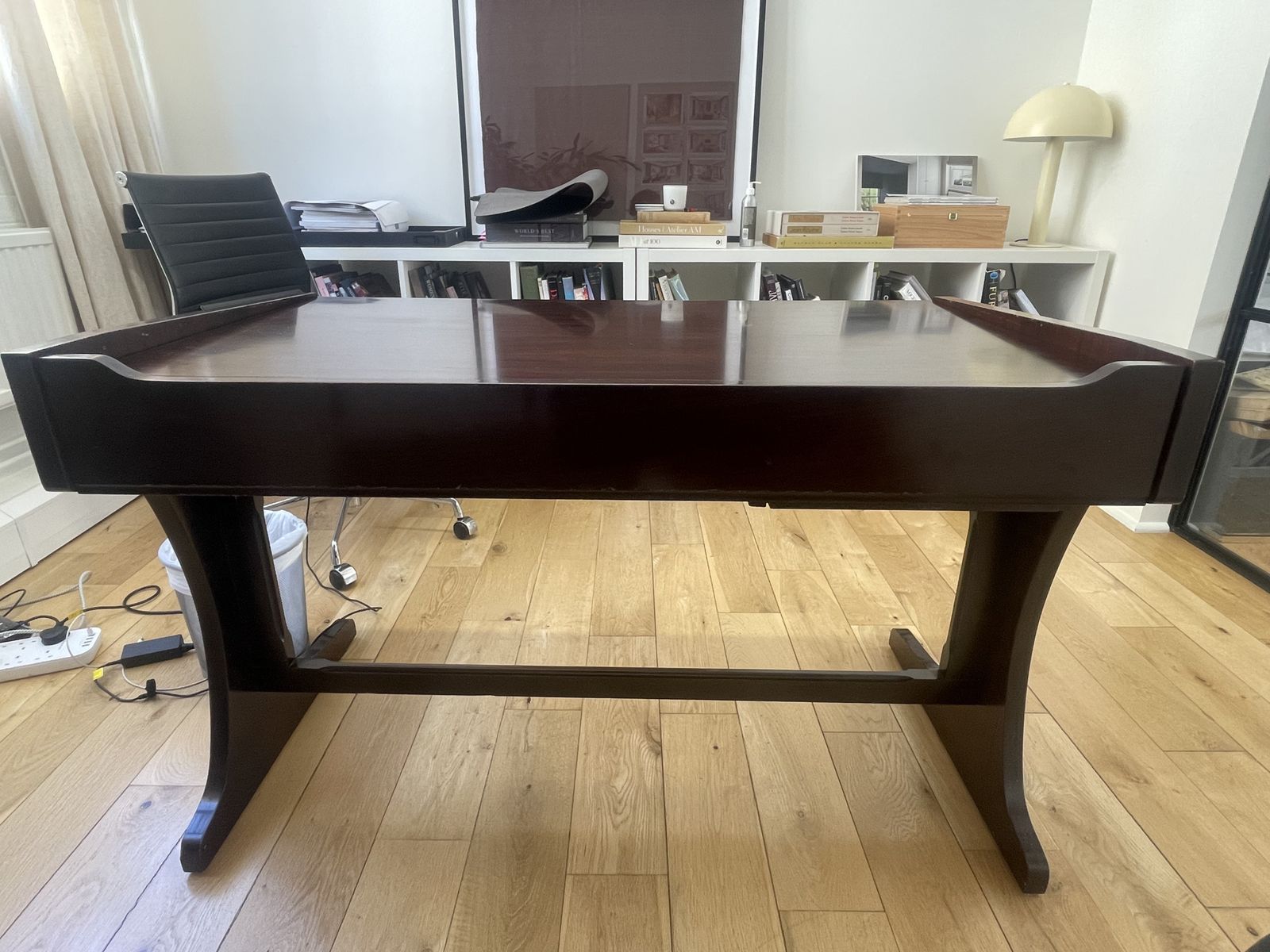 Vintage Italian Mahogany Desk, 1960s photo 750.0