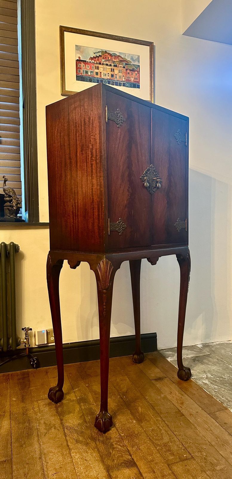 New Stock Beautiful Drinks Cabinet On Ball And Claw Feet Available For Commission Or Restoration   Ideal For Small Space photo furniture