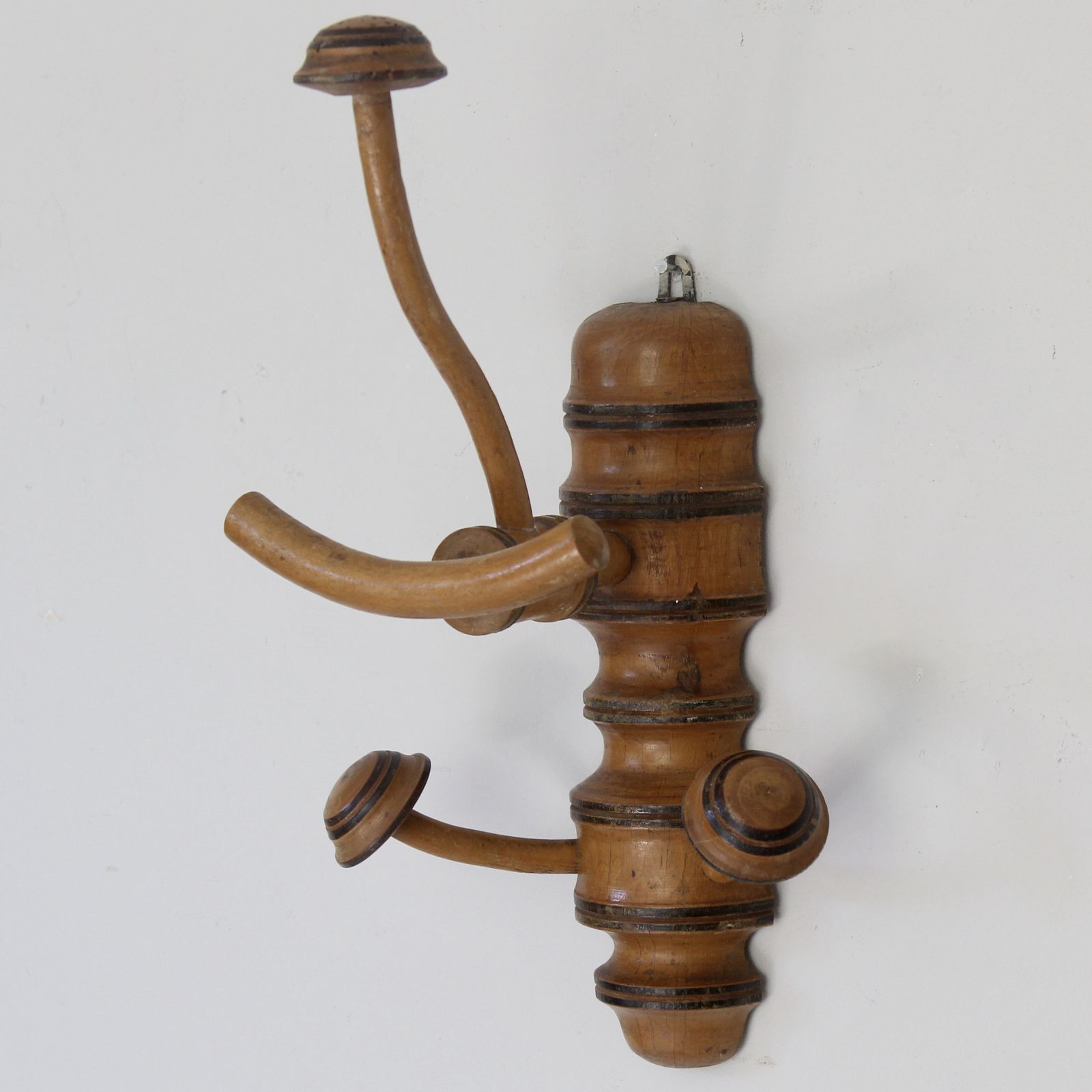 Antique French Wooden Coat And Hat Hooks photo Furniture