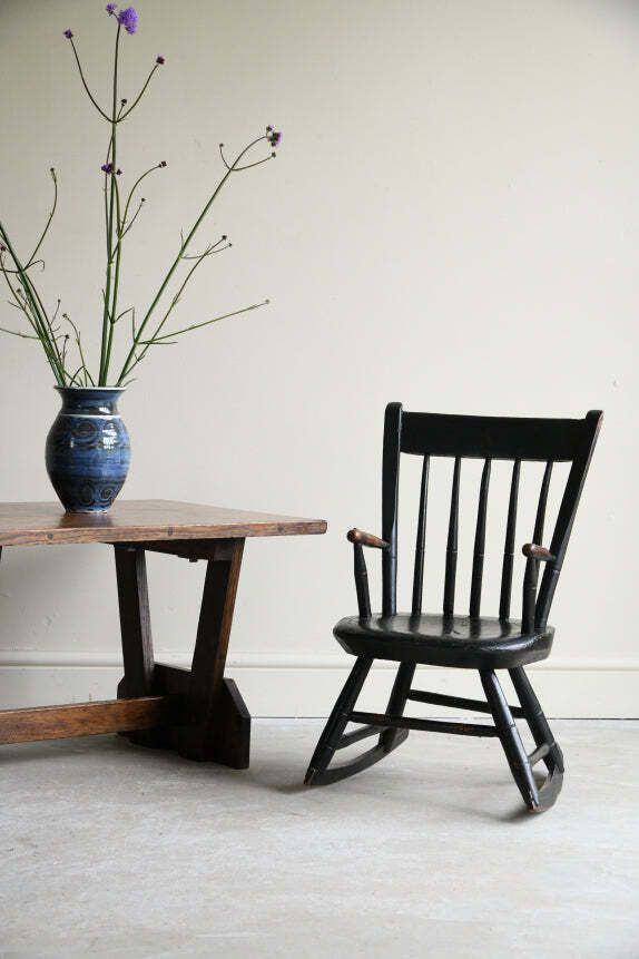 Antique Stained Childs Chair, 1800s
