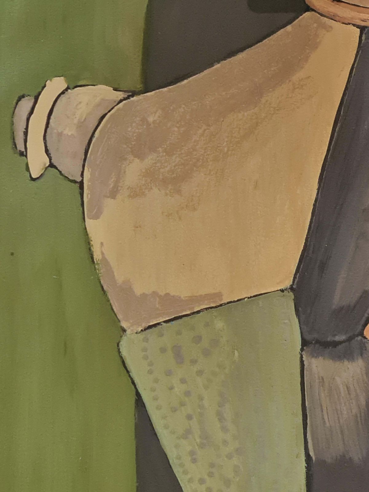 Créqule French Cubist Oil And Acrylic On Board, Le Mannequin, After Giorgio De Chiricolate 20th Century photo 1220.0