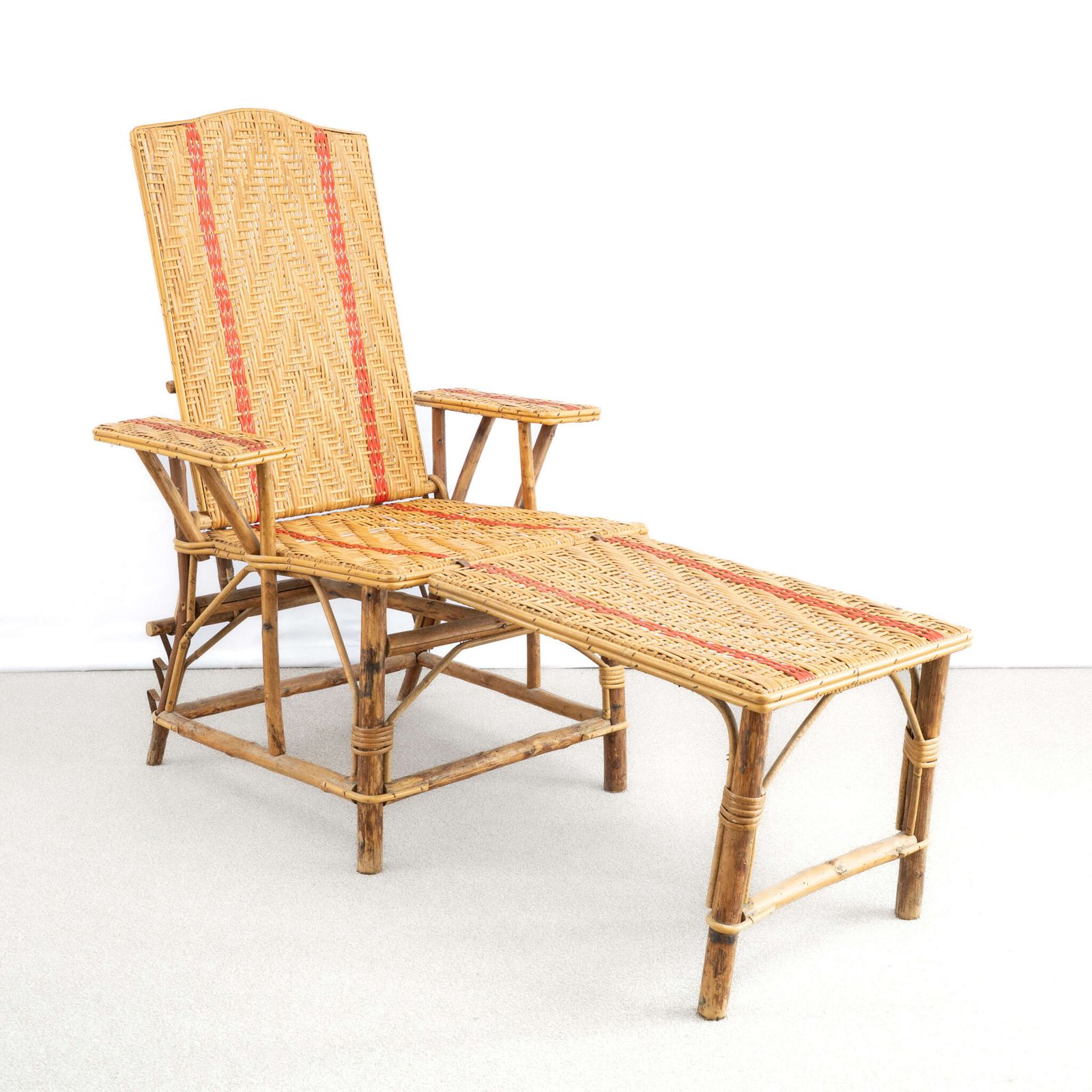 A French 1950’s Rattan Lounger