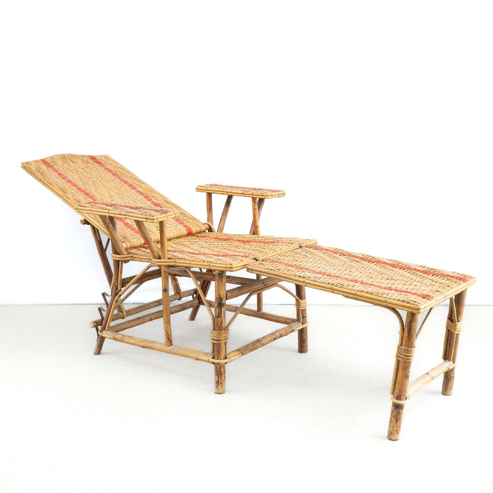 A French 1950’s Rattan Lounger photo furniture