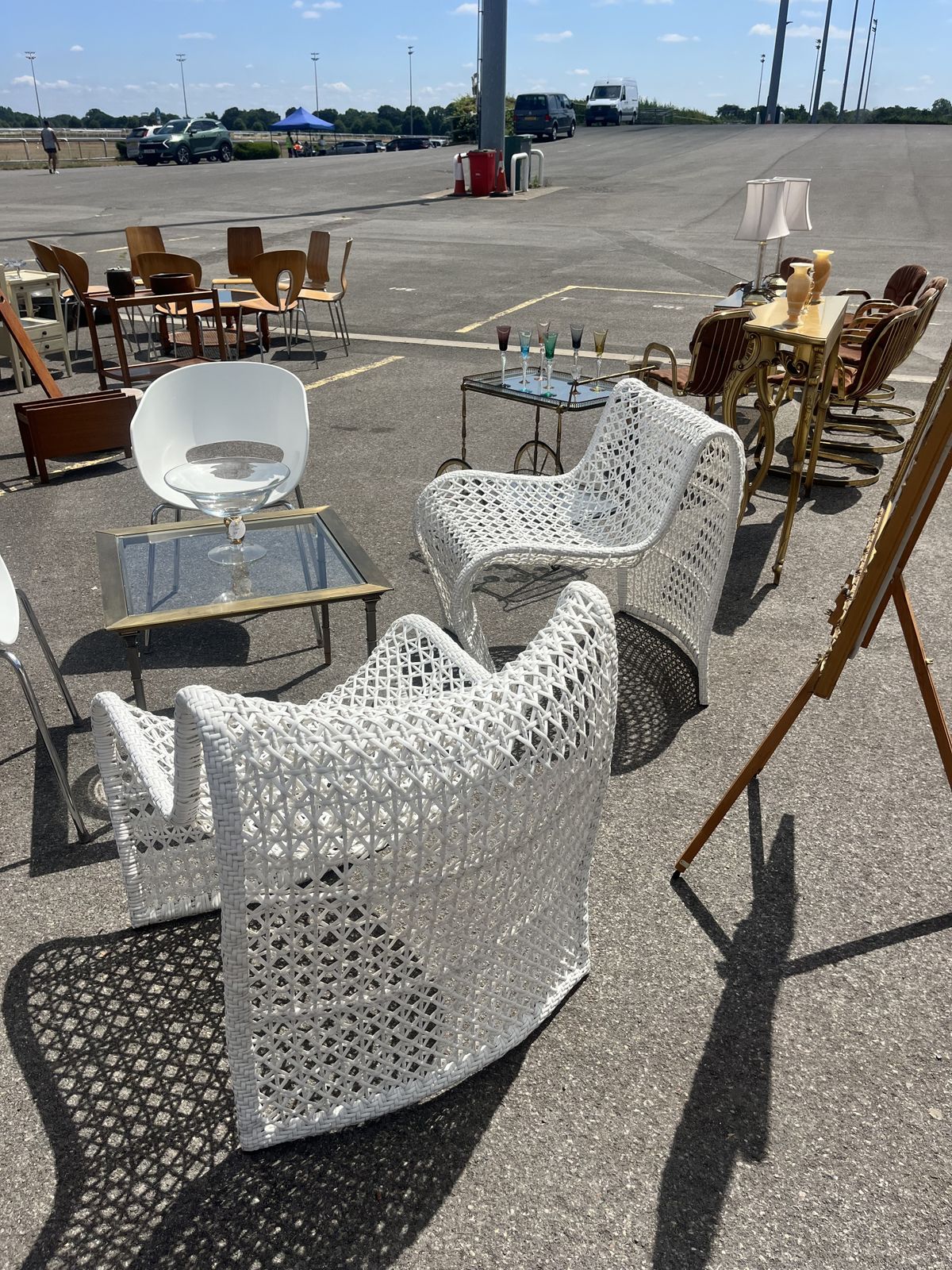 Pair Of Stunning Lola Open Weave Chairs photo Garden Furniture