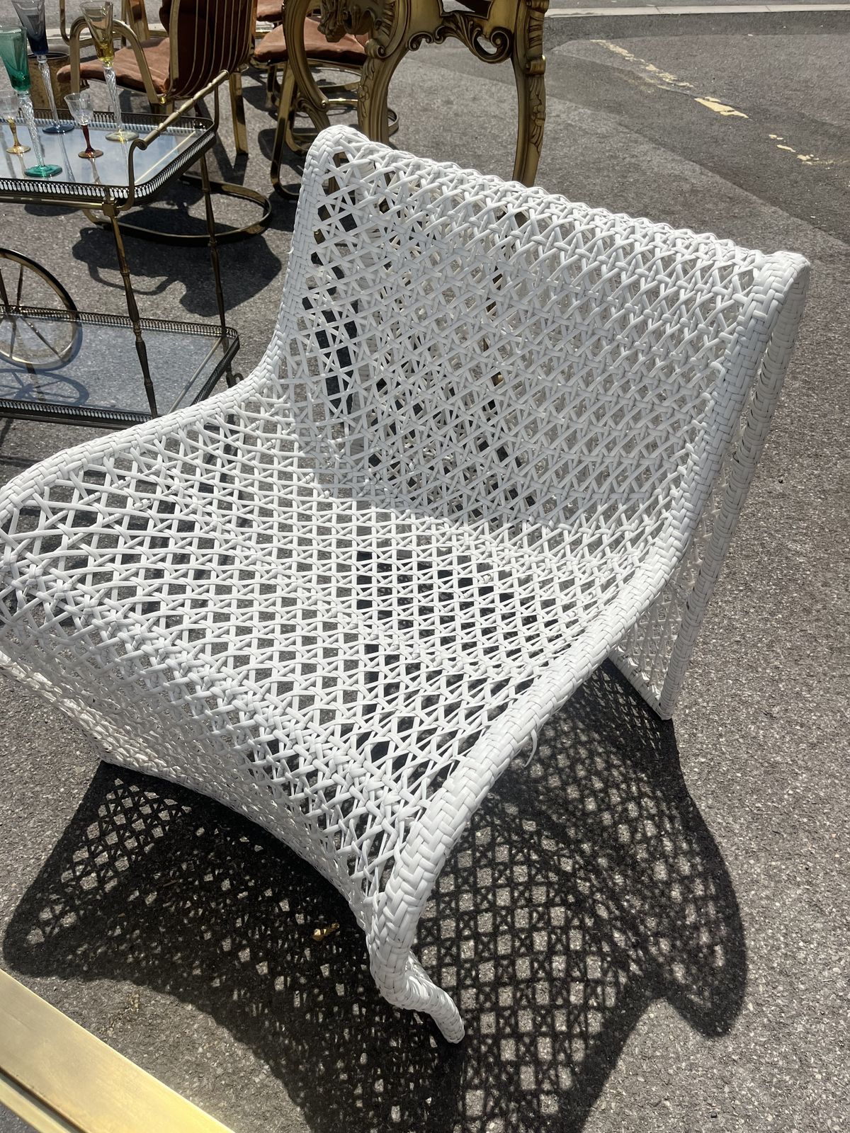 Pair Of Stunning Lola Open Weave Chairs photo vinterior