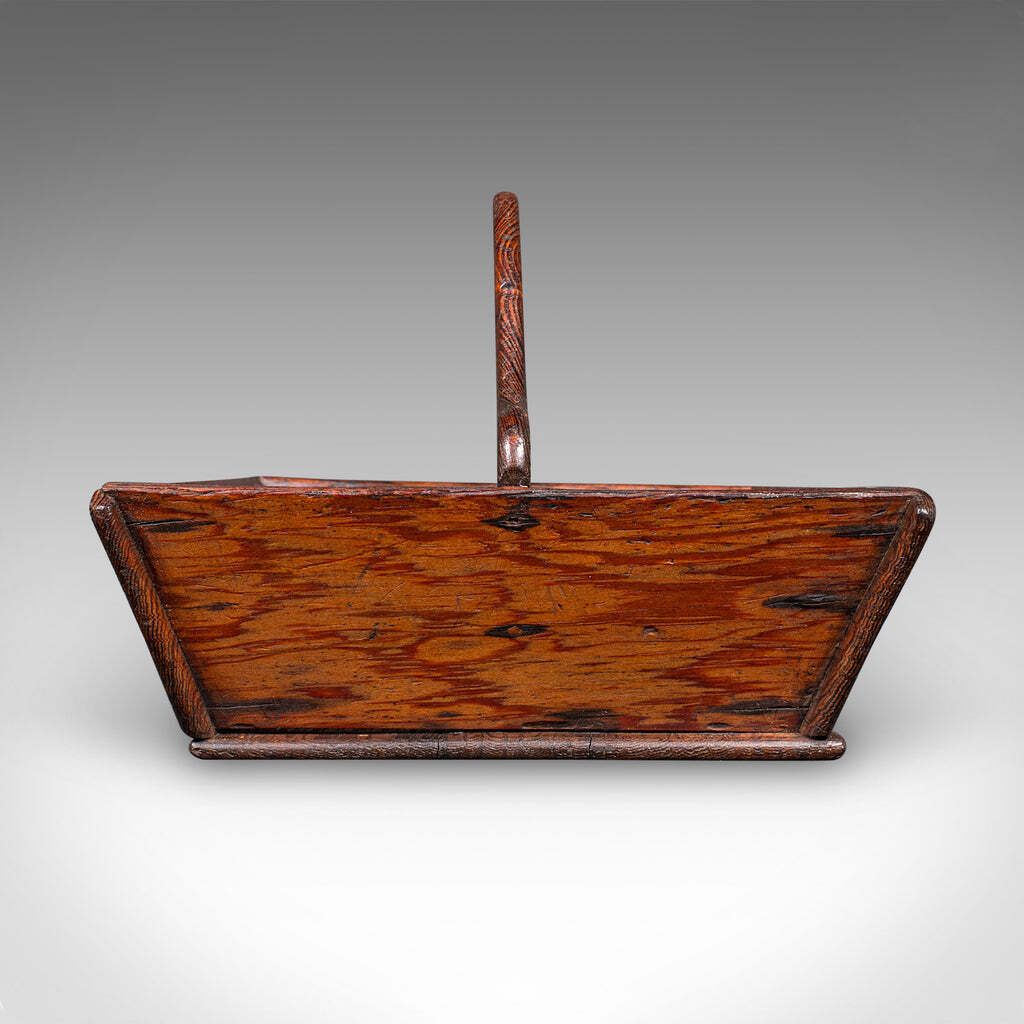 Antique Country Ladies Garden Trug, English, Outdoor Tool Carry, Victorian, 1870 photo 615.0
