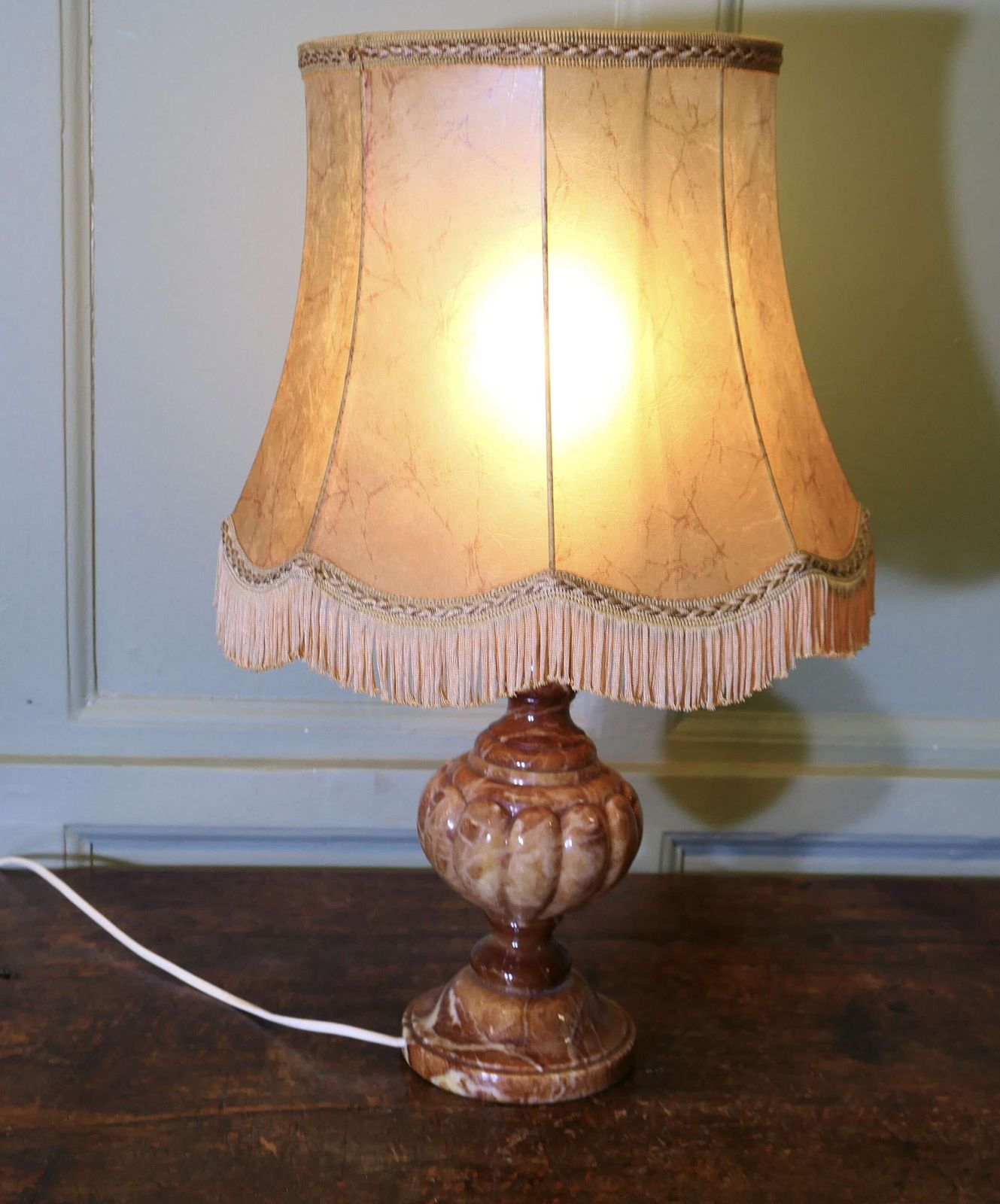 Art Deco Italian Marble Table Lamp photo Lighting