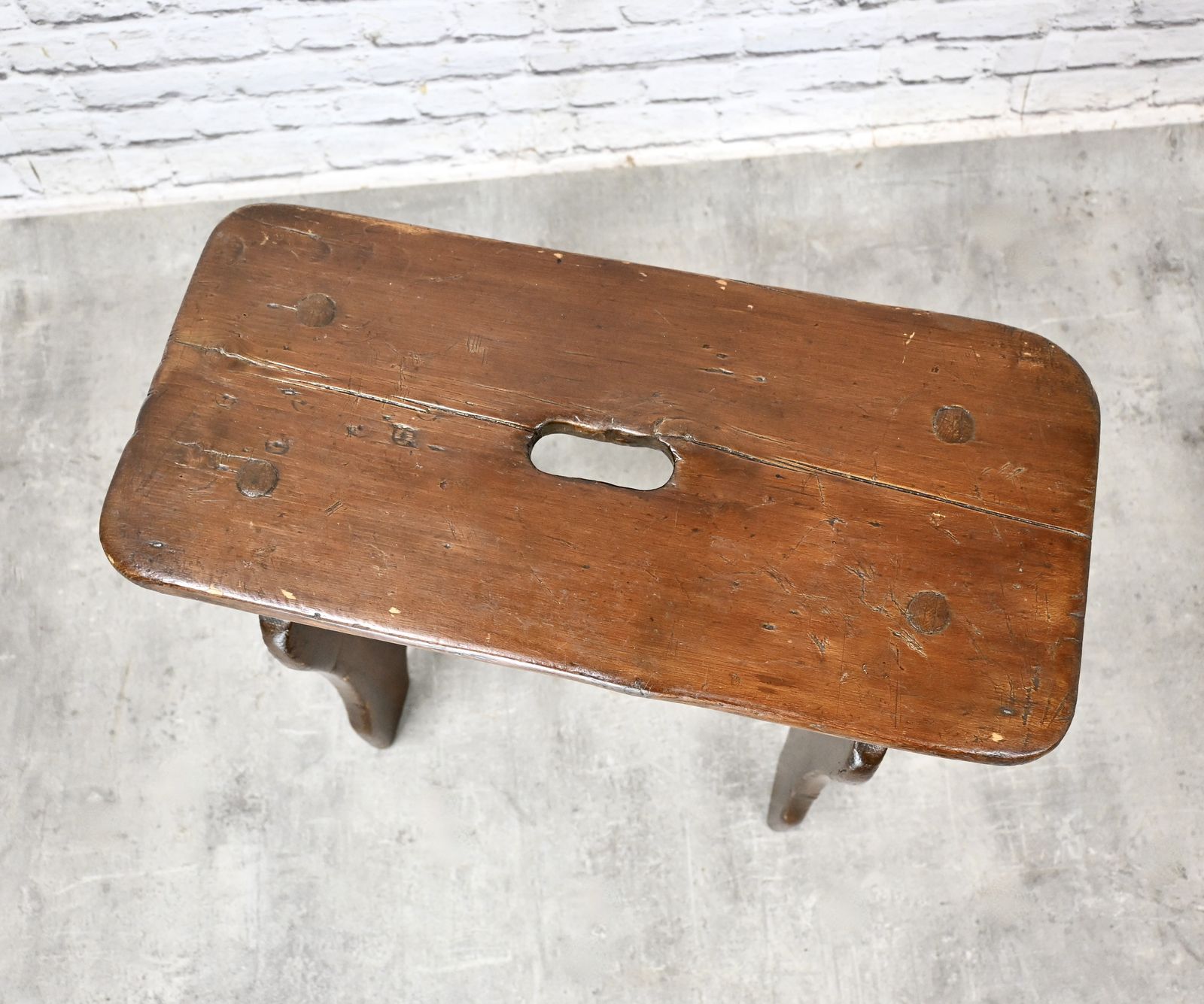 Antique Painted Pine Bench photo 185.0