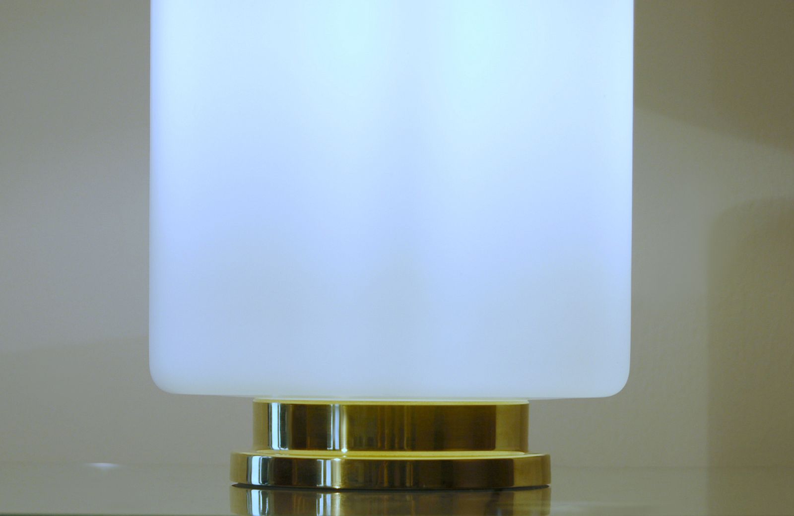 Stilnovo Table Lamp   Opal Glass / Brass   Italy '60 photo Lighting
