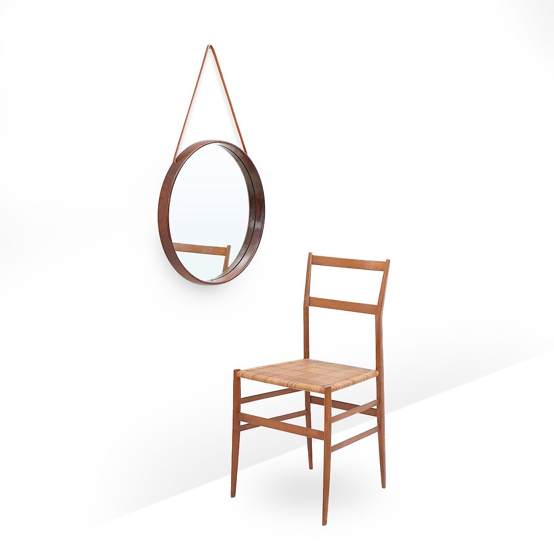 photo vinterior Teak Wall Mirror By Uno And Osten Kristiansson For Luxus, 1960s
