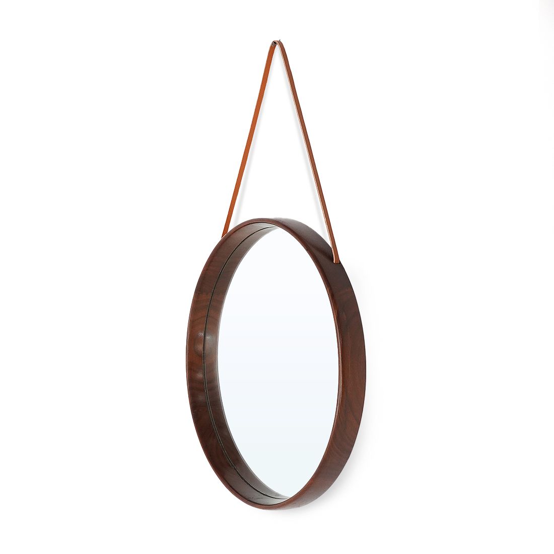 Teak Wall Mirror By Uno And Osten Kristiansson For Luxus, 1960s photo for sale