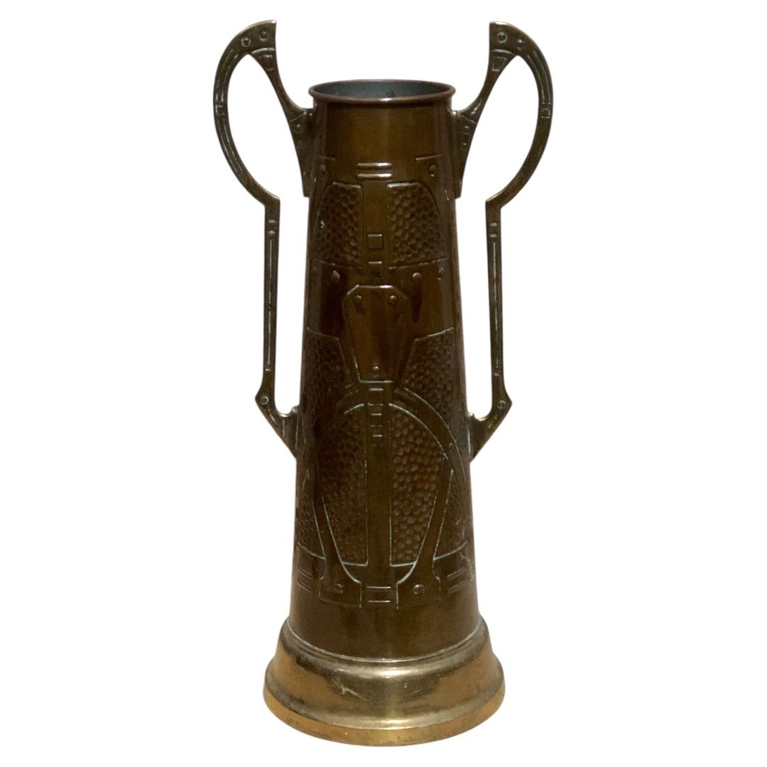 Handsome Art Nouveau Copper Vase Made In Germany