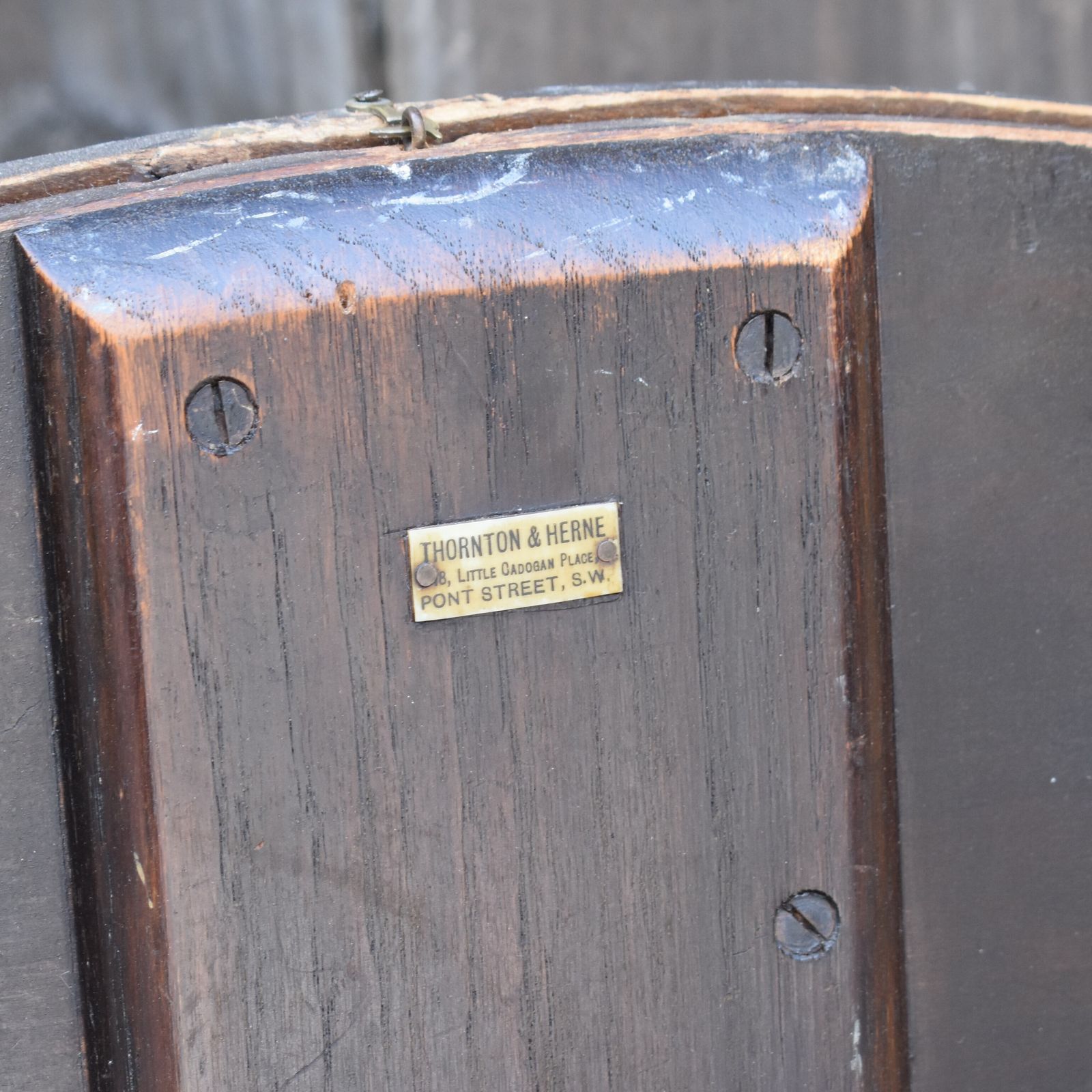 Antique Victorian Thornton & Herne London Black Campaign Folding Coaching Table photo for sale