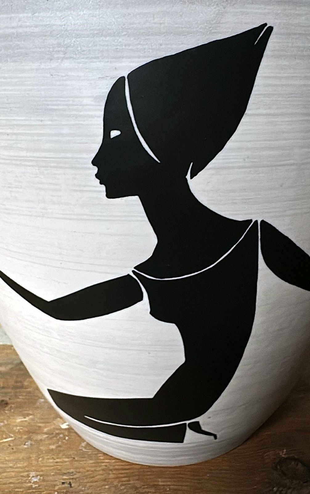 photo furniture Sèvres Paul Milet  Modernist French Cachepot In Hand Painted Stoneware