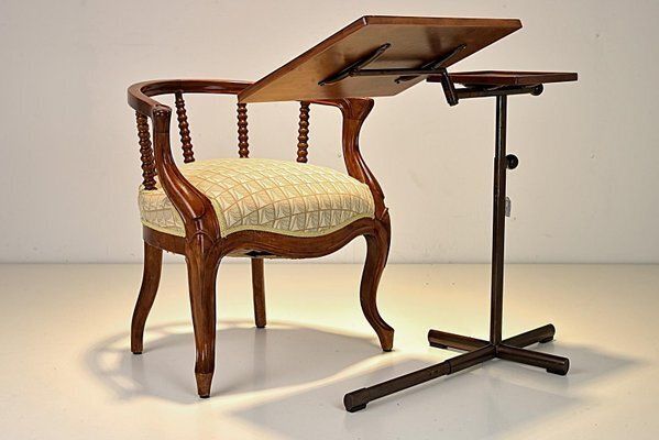 photo vintage Late Biedermeier Upholstered Walnut Armchair, Germany, 1870s