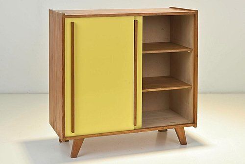 photo furniture Small Sideboard Pavatex Stella Möbel In Yellow, Switzerland, 1950s