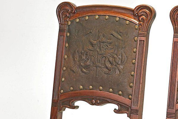 Furniture Art Nouveau Chairs, Germany, 1908, Set Of 2 photo
