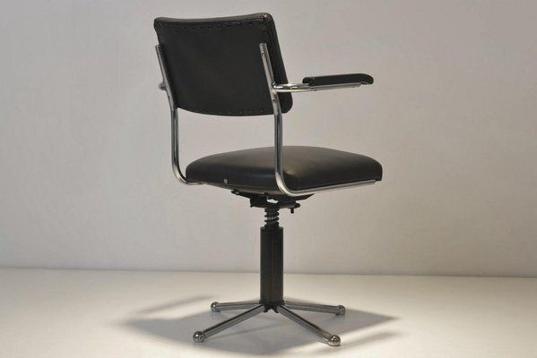German Desk Chair In Chrome Plated Steel Tube, 1950 photo 1246.0