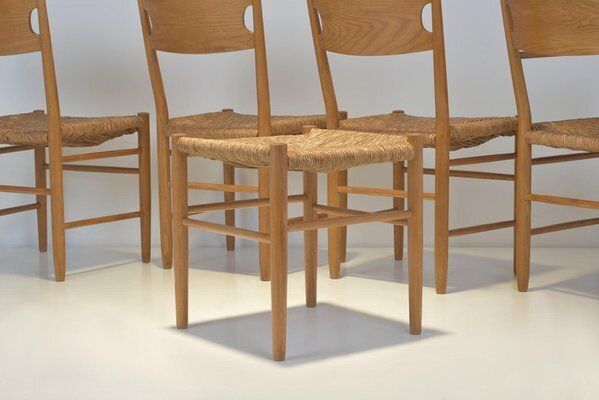 Furniture Chair Ensemble In Ash By Charlotte Perriand, 1960, Set Of 6 photo