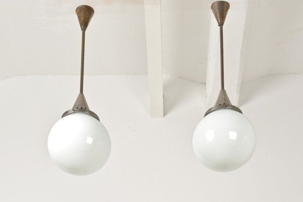 Sphere Lights In Frosted Glass, Germany, 1928, Set Of 2 photo 2049.0