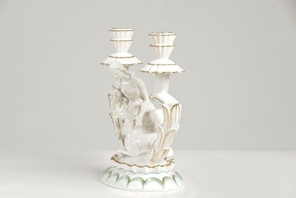 Porcelain Candleholder By Karl Tutter For Hutschenreuther, Germany, 1925 photo 1907.0