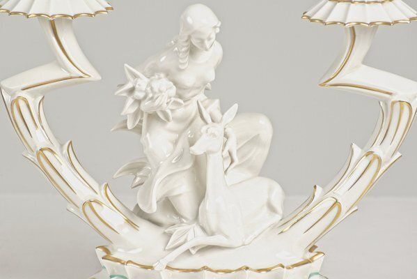 1907.0 Porcelain Candleholder By Karl Tutter For Hutschenreuther, Germany, 1925 photo