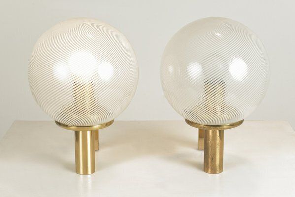 Thread Glass Filigree Wall Lights By Paolo Venini For Venini, Italy, 1940s, Set Of 2 photo for sale