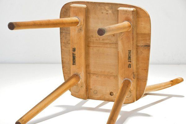 Furniture Rung Chair In Beech By Adolf Schneck For Thonet, 1942 photo