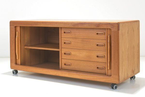 photo furniture Teak Factory Design Tv Phono Cabinet From Dyrlund, Denmark, 1975