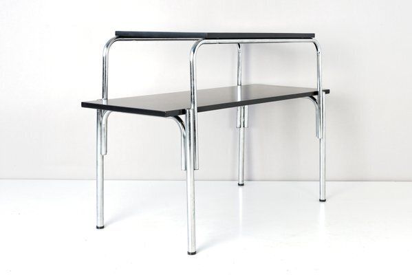 Tubular Steel Side Table, France, 1950s photo vintage