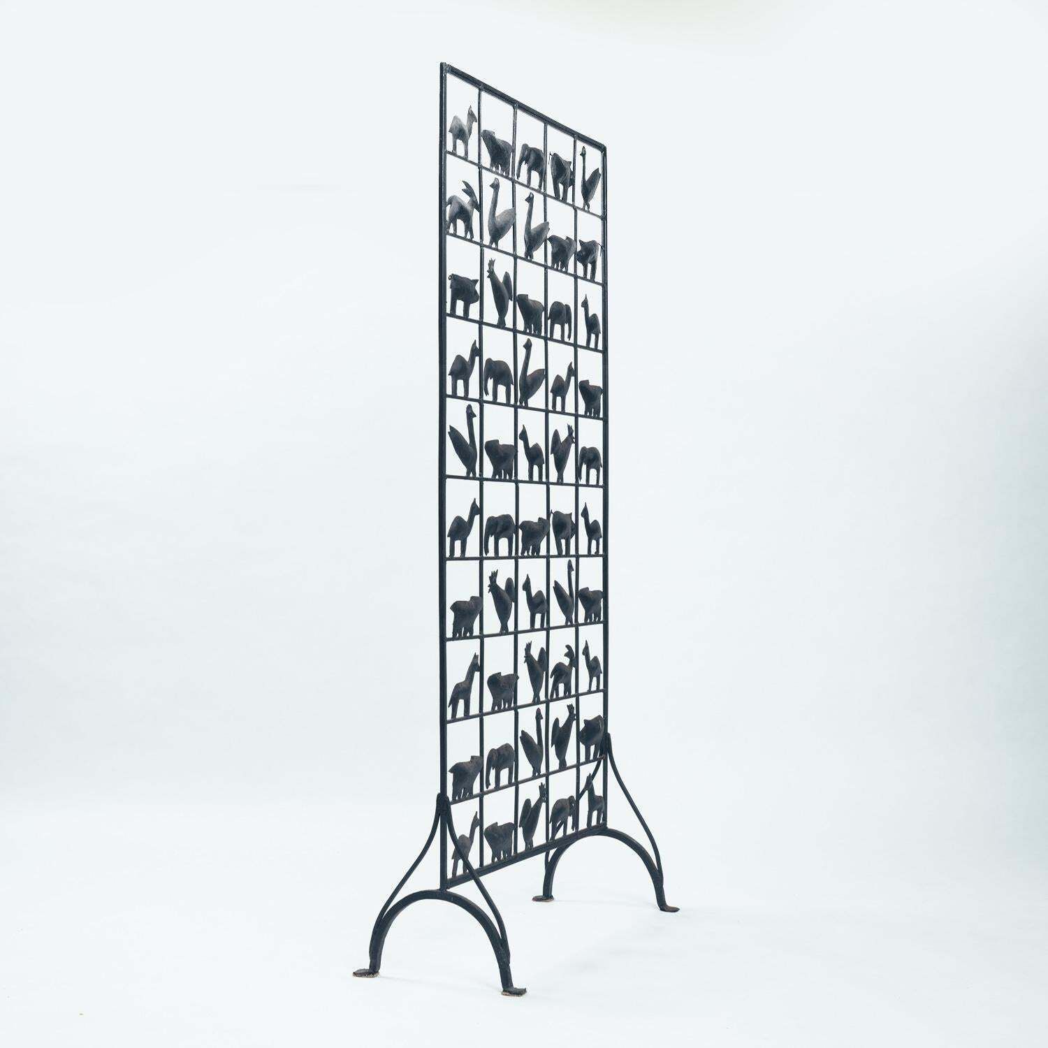 Home Decor Wrought Iron  Animal Screen Room Divider Wrought Iron , 1950s photo