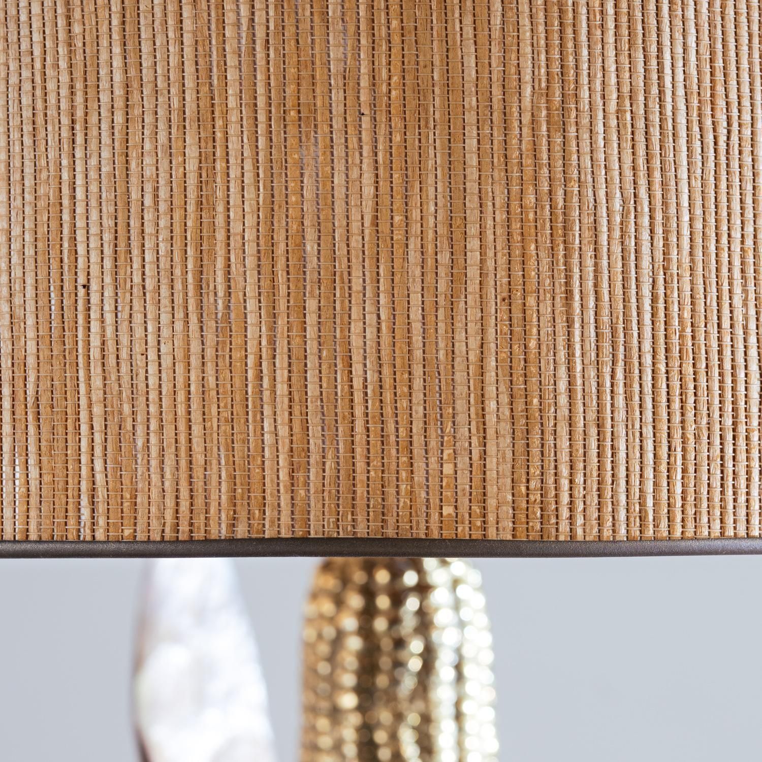 Maison Charles Attr. Brass, Bronze And Travertine Table Light, France, 1960s photo furniture