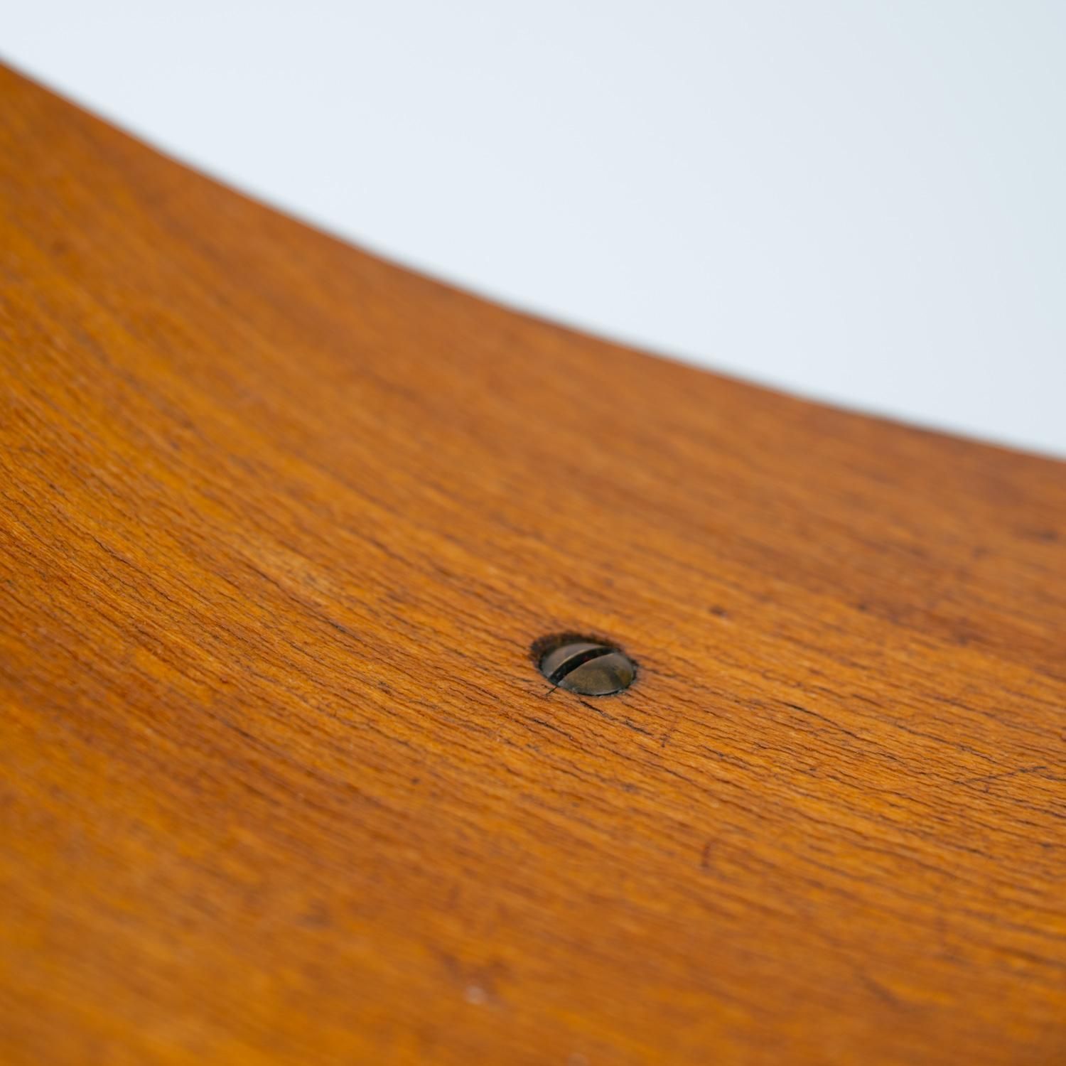 photo vintage Modernist Olof Kettunen Chair And Stool For Merivaara In Plywood, Finland 1950s