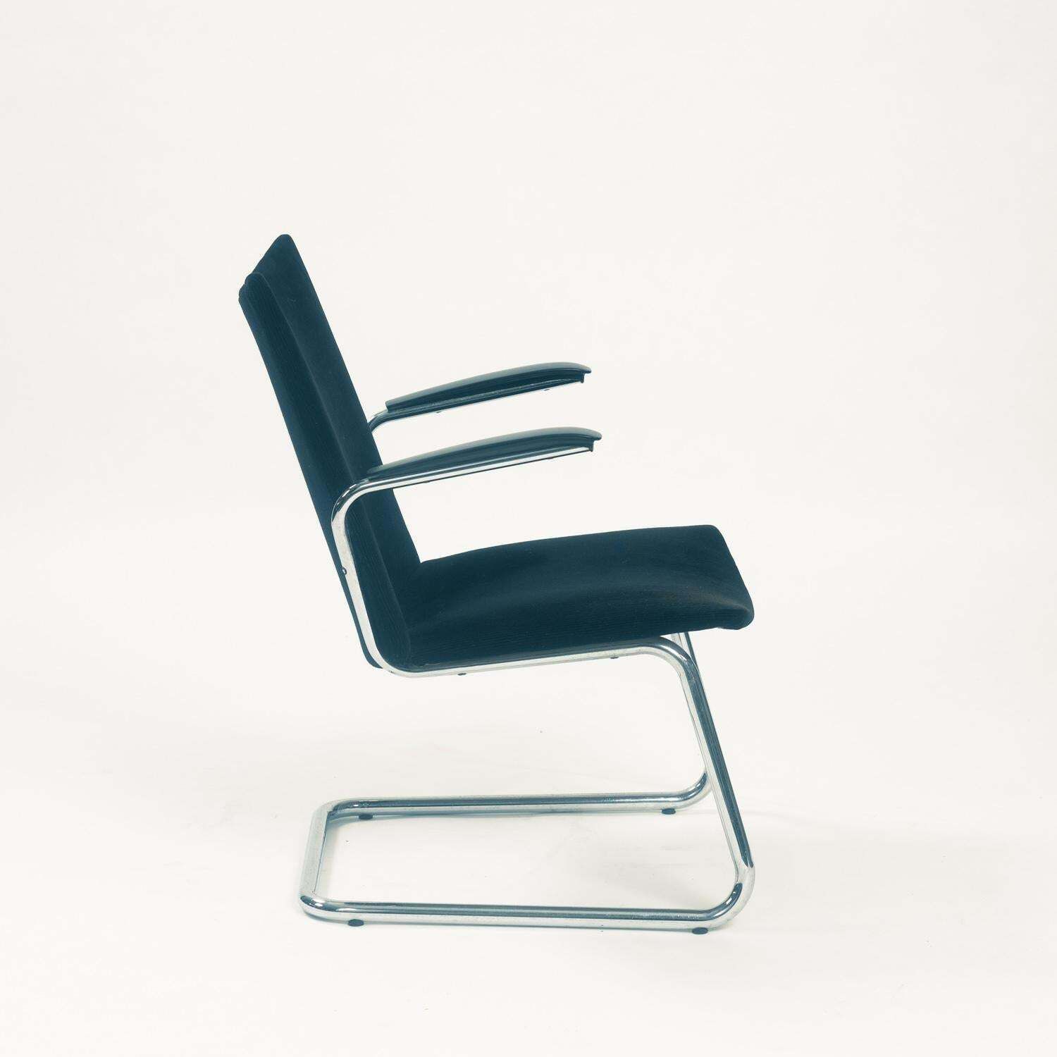 De Wit 4014 Tubular Steel Dutch Lounge Chair, The Netherlands 1950s photo Furniture