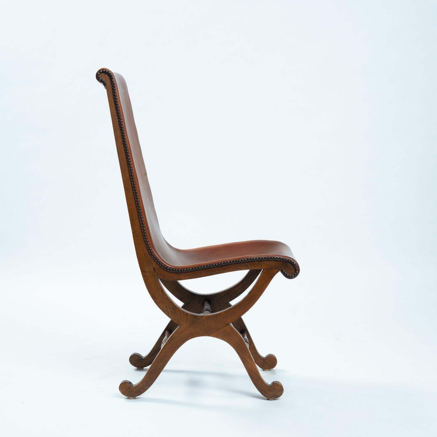 Pierre Lottier Brown Spanish Slipper Chairs By Almazan, 1950s photo Furniture