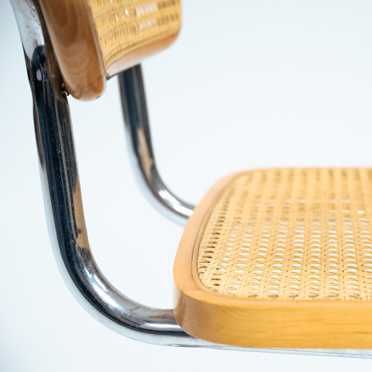 photo buy Cesca B64 Bauhaus Wicker Chairs, In The Style Of Marcel Breuer, Stackable, 4