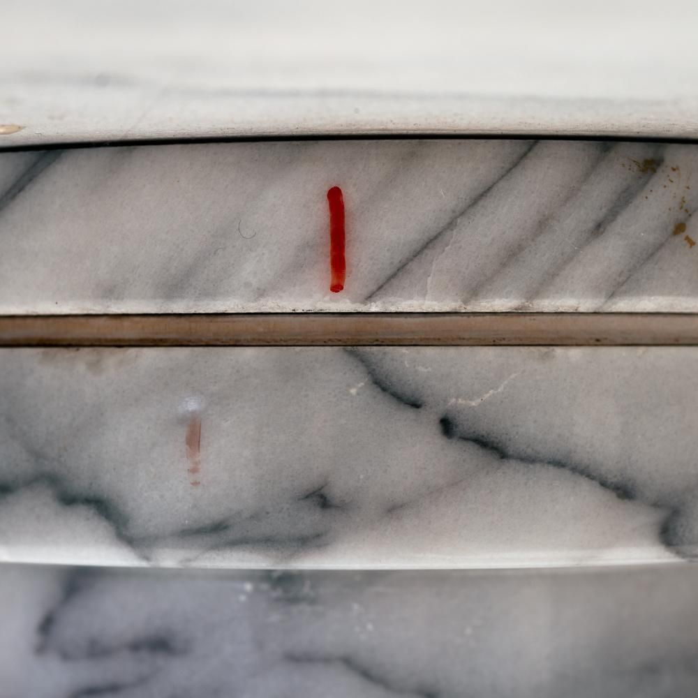 Mid Century Italian Marble Dining Table In The Style Of Angelo Mangiarotti, 1970 photo furniture