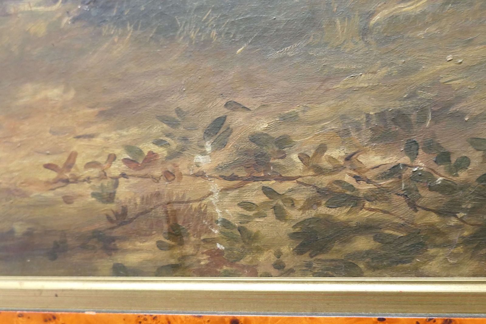 Art Large Unsigned Victorian Oil Painting, Of A Cow And Sheep photo