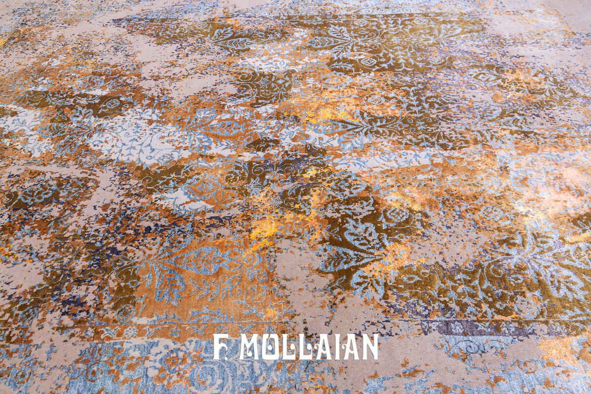 Modern Rug Yadan Design Gold/Beige Color photo for sale